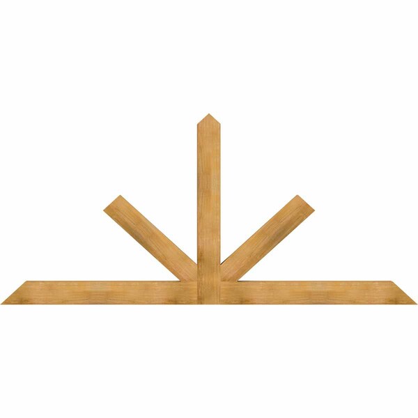 Ekena Millwork Saratoga Rough Sawn Timber Gable Bracket, Western Red Cedar, 108"W x 49"H x 4"D x 6"F, 11/12 Pitch GBW108X49X0406SAR00RWR - main
